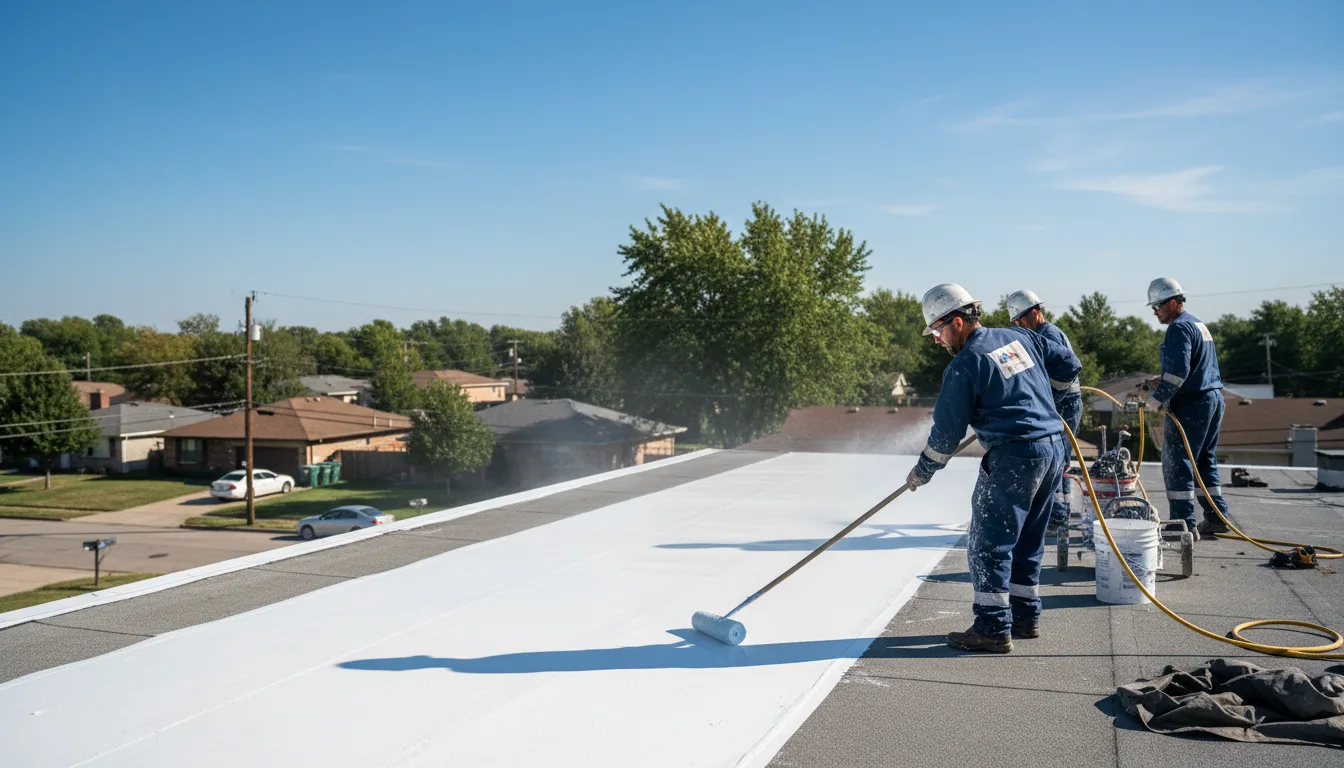 Commercial roof coating in Glenwood, GA near me